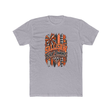Sallisaw Black Diamonds Graphic Tee — School Spirit Orange & Black Crew Shirt