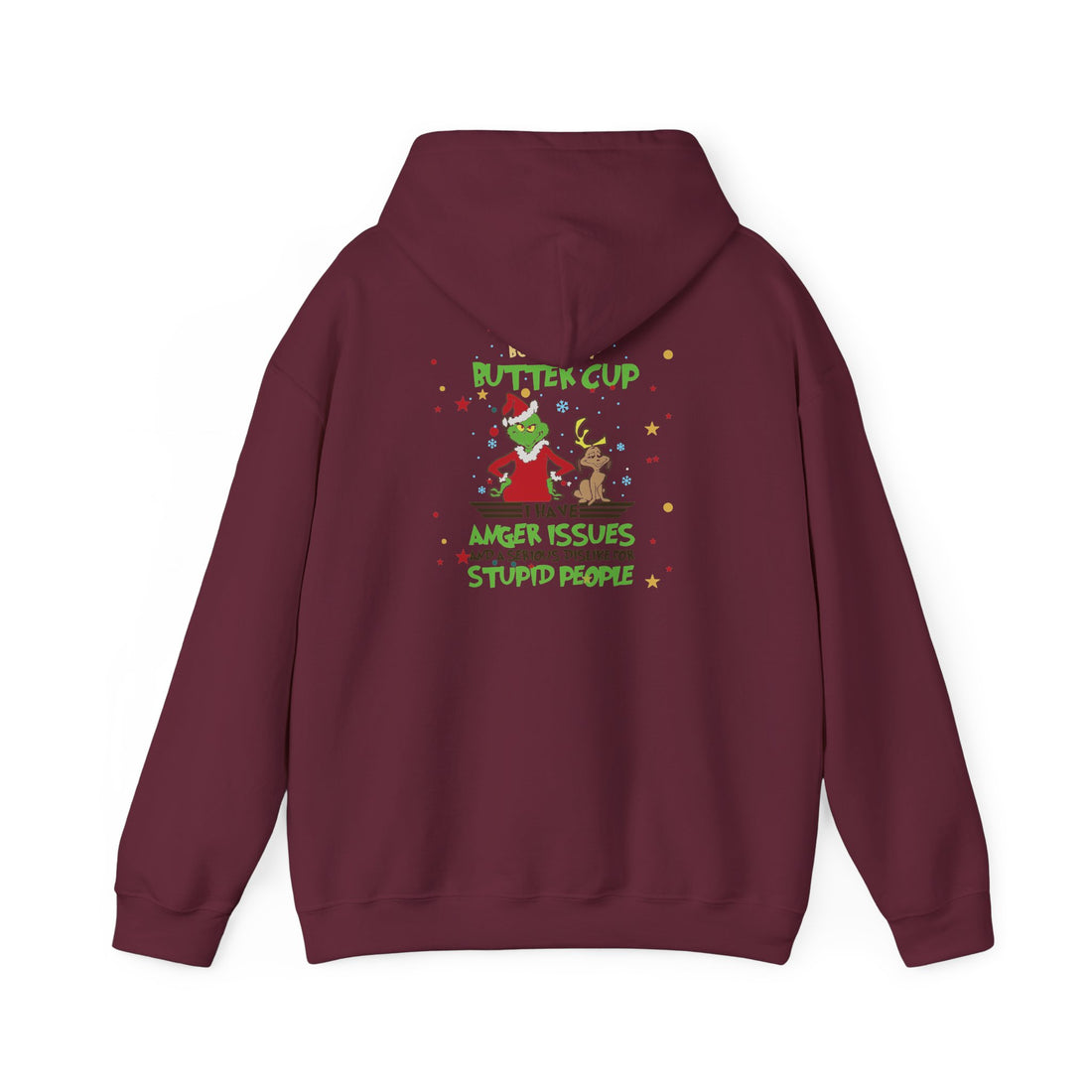 Grinch Christmas Hoodie — “Buckle Up Buttercup” Funny Holiday Sweatshirt