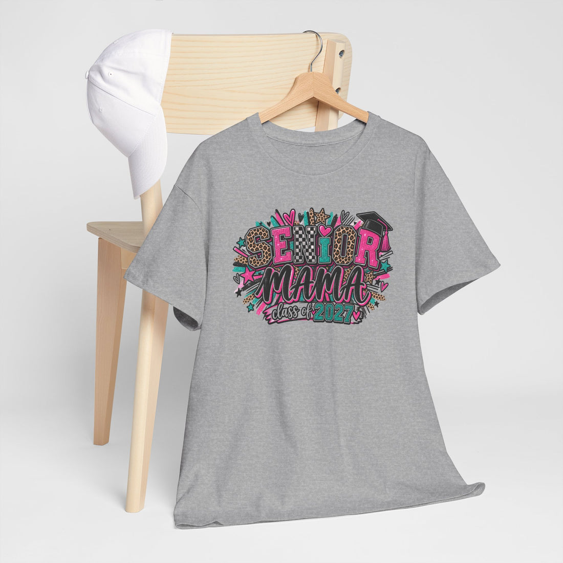 Senior Mama 2027 T-Shirt - Floral Graduation Tee for Proud Moms