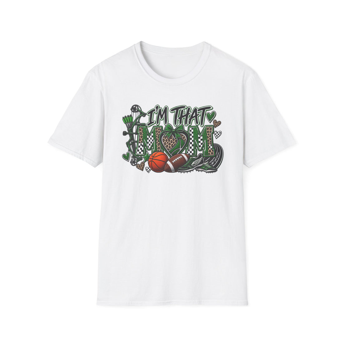 Mom Sports Graphic Tee — "I'm That Mom" Basketball Football Archery Track Design