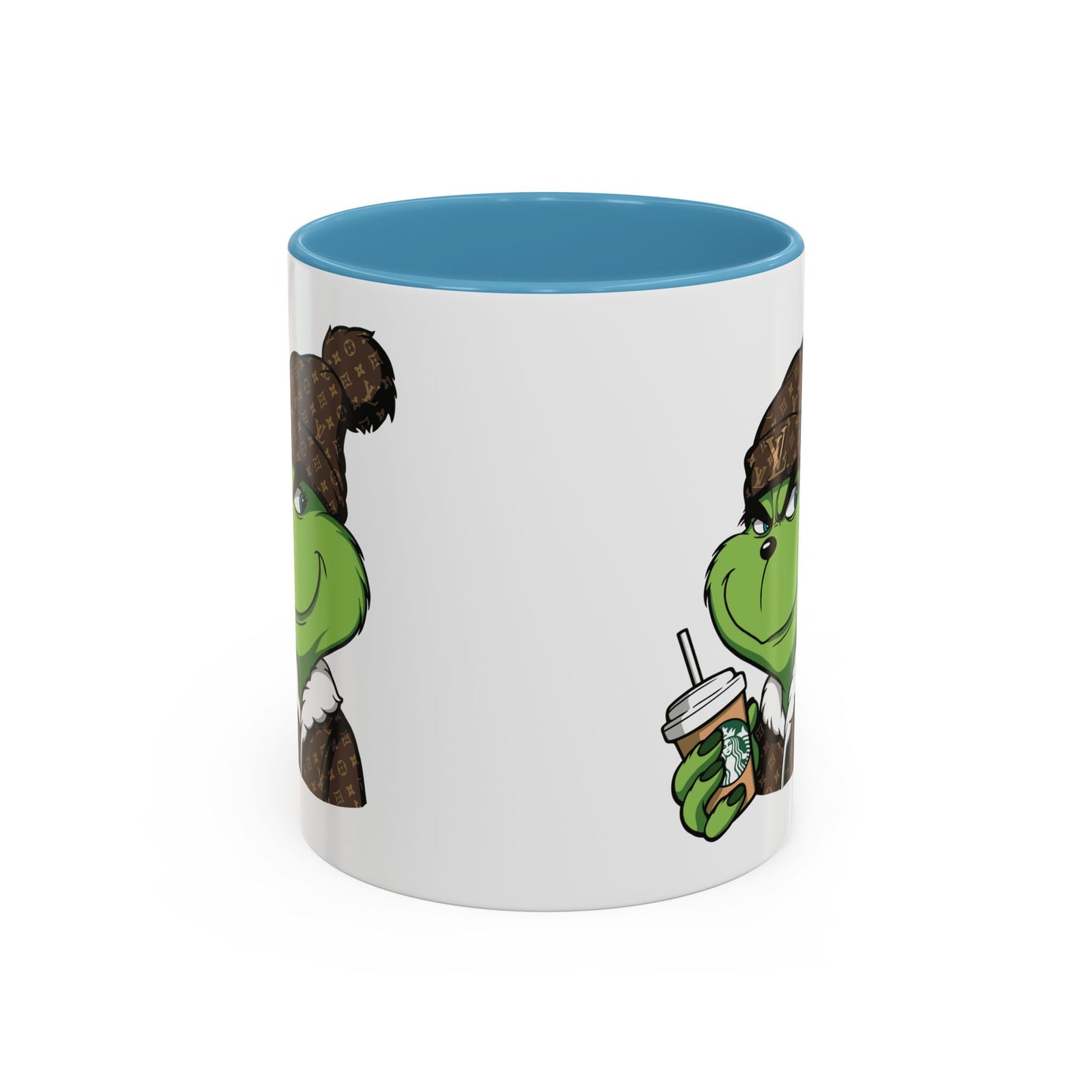 Grinch Luxury Winter Coffee Mug – Designer Beanie & Holiday Drink Cartoon (11/15oz)
