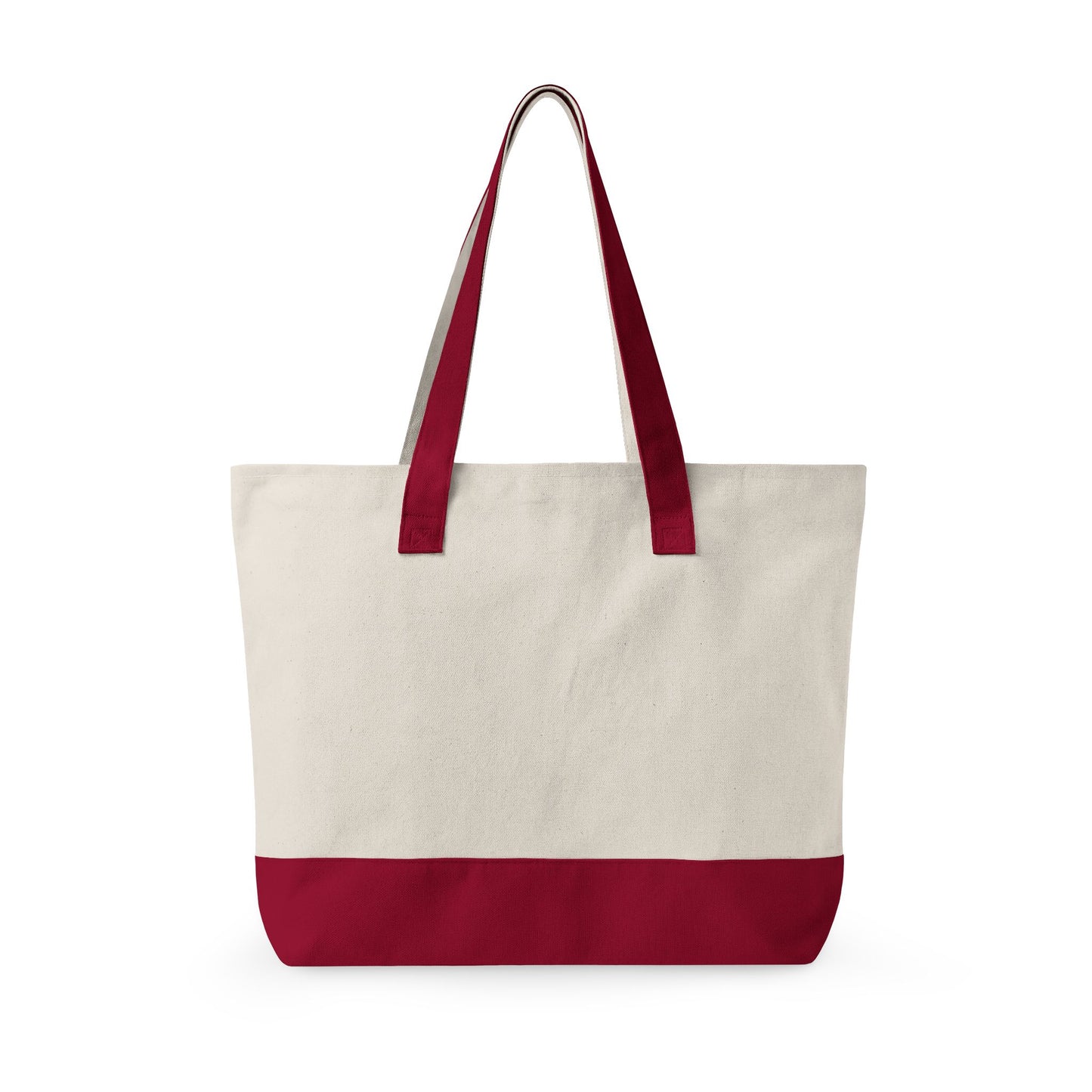 Canvas Tote Bag — Floral 'All You Need Is Love' Zippered Shopper