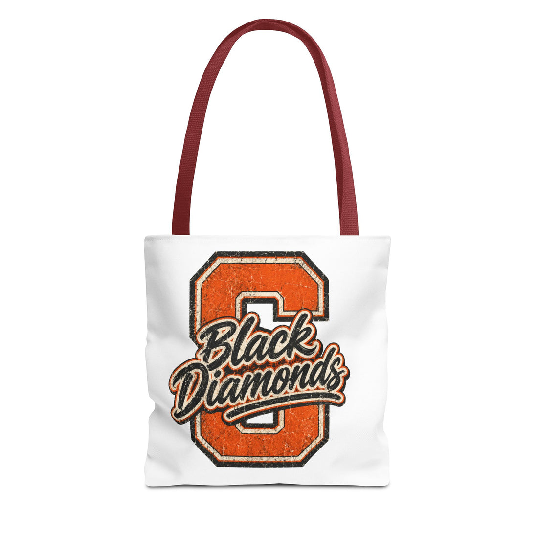 Black Diamonds Letterman S Tote Bag — Vintage Varsity School Spirit Tote