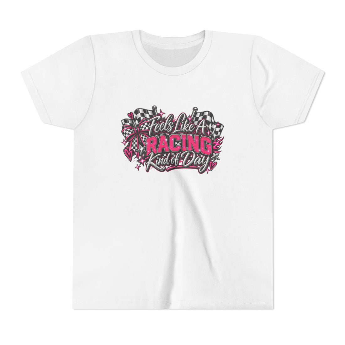 Youth Racing Tee - "Feels Like A Racing Kind of Day" Graphic Shirt