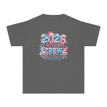 2026 Christmas Crew Youth Tee - Cute Holiday Kids T-Shirt