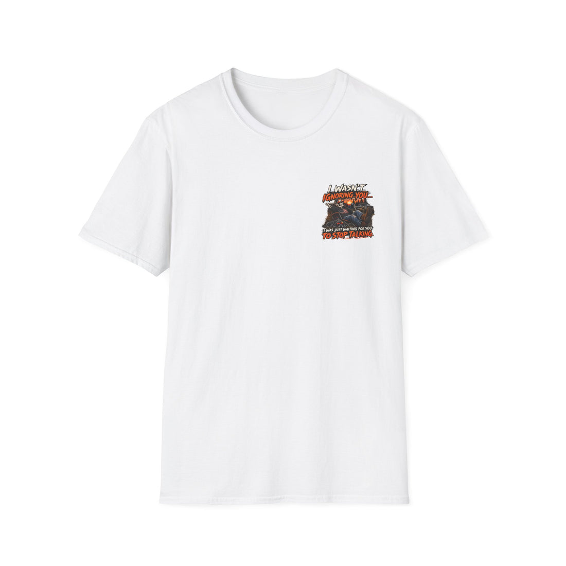 Sarcastic Skeleton T-Shirt - I Wasn’t Ignoring You Funny Men’s Graphic