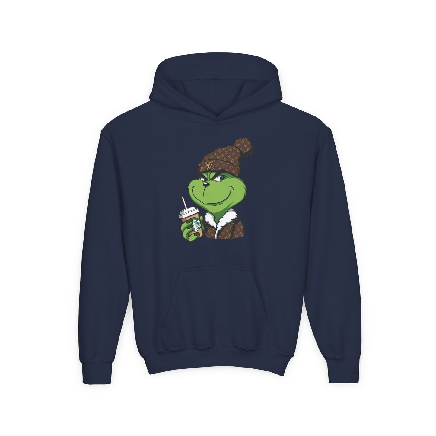 Youth Hoodie — Cozy Frog in Winter Beanie | Cute Kids' Holiday Sweatshirt
