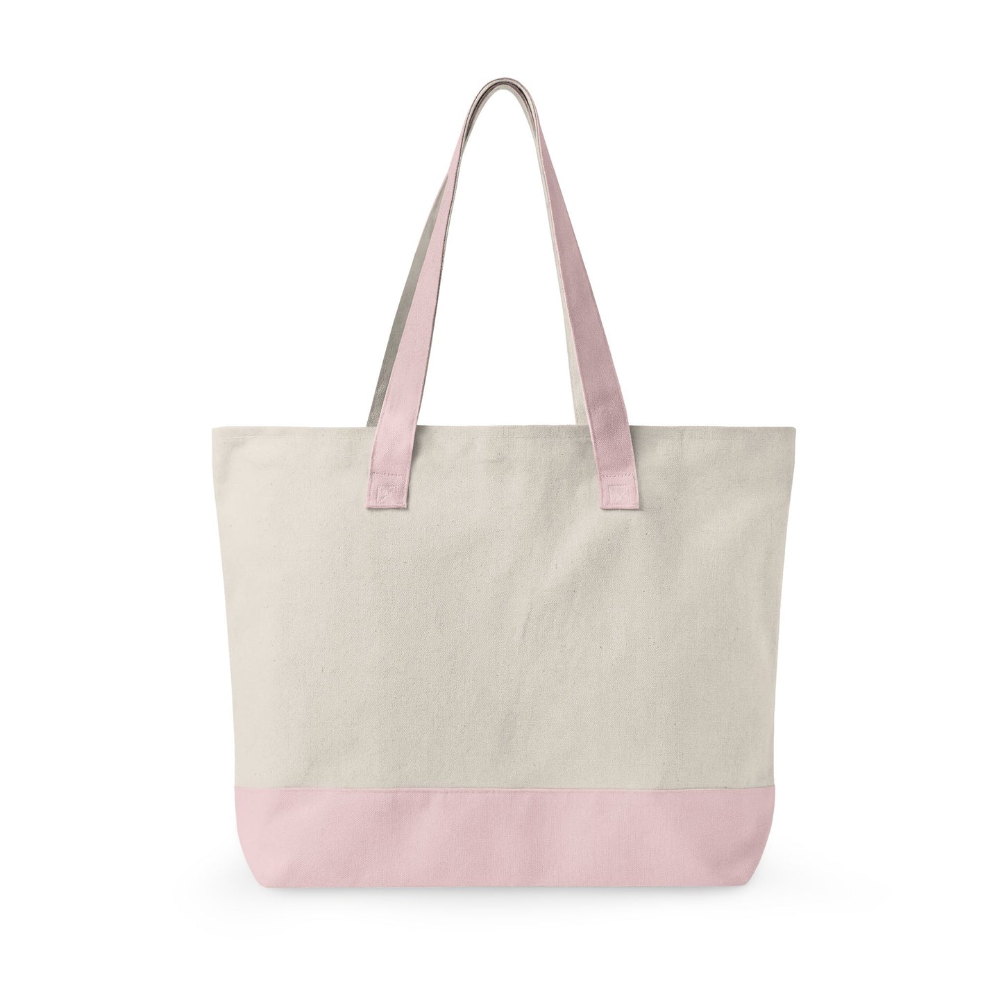 Canvas Tote Bag — Floral 'All You Need Is Love' Zippered Shopper