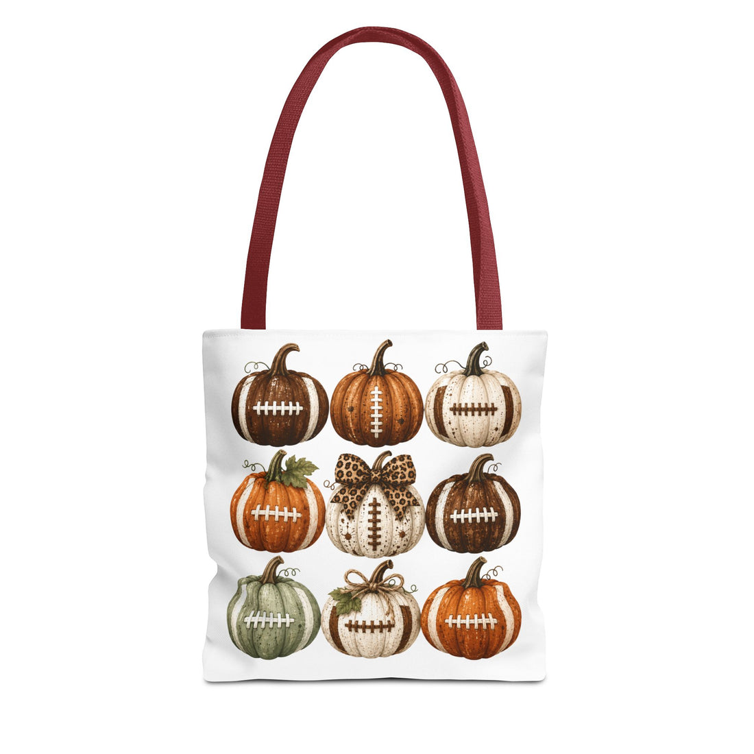 Autumn Football Pumpkins Tote Bag – Fall Football Fan Grocery & Game Day Tote