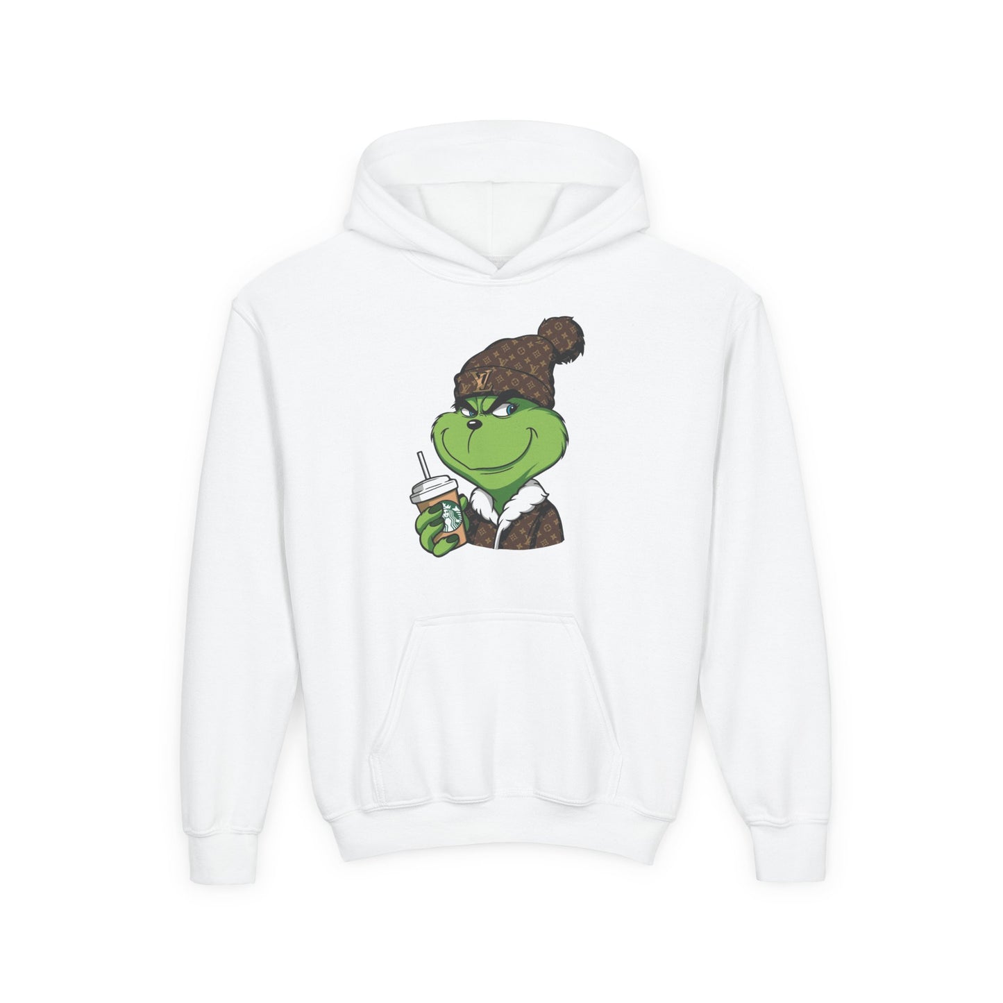 Youth Hoodie — Cozy Frog in Winter Beanie | Cute Kids' Holiday Sweatshirt