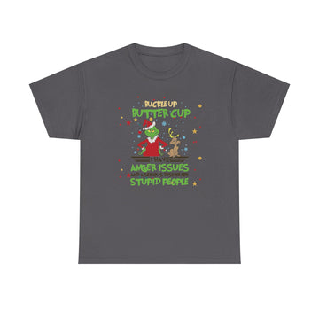 Grinch Christmas Tee — "I Have Anger Issues" Funny Holiday Shirt