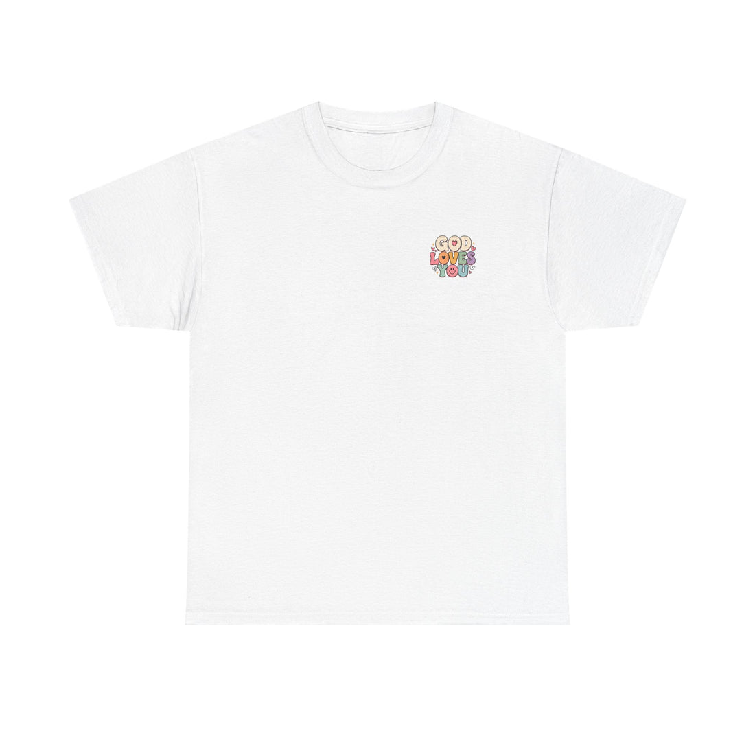 God Loves You Tee — Cute Pastel Christian Graphic T-Shirt