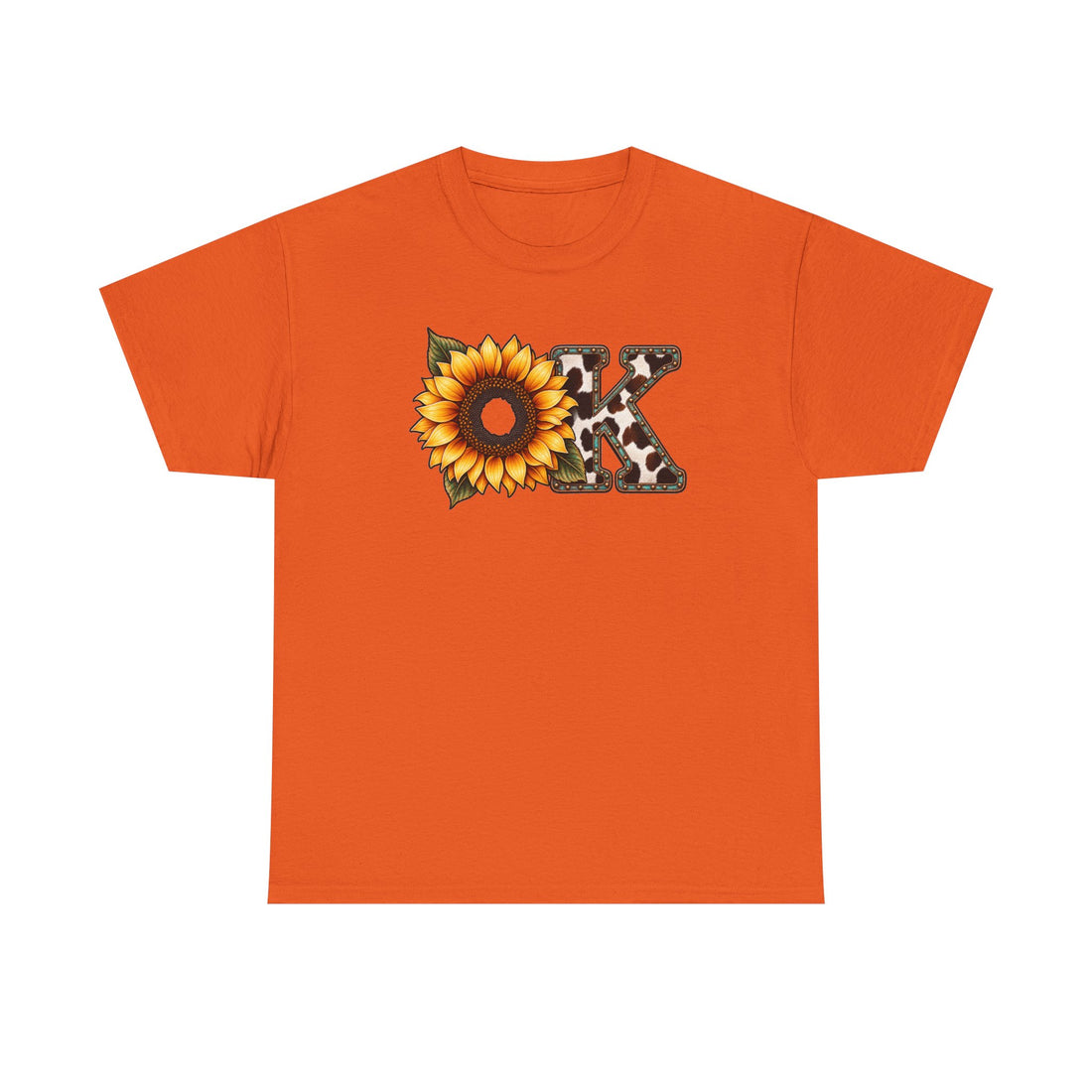 OK Sunflower Leopard Print Tee - Farmhouse Floral Graphic T-Shirt