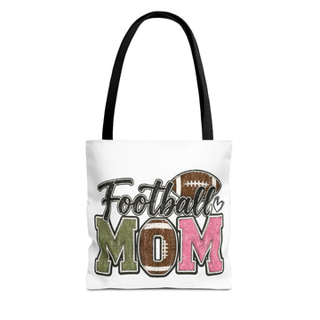Football Mom Tote Bag – Cute Varsity Football Graphic Bag for Game Day