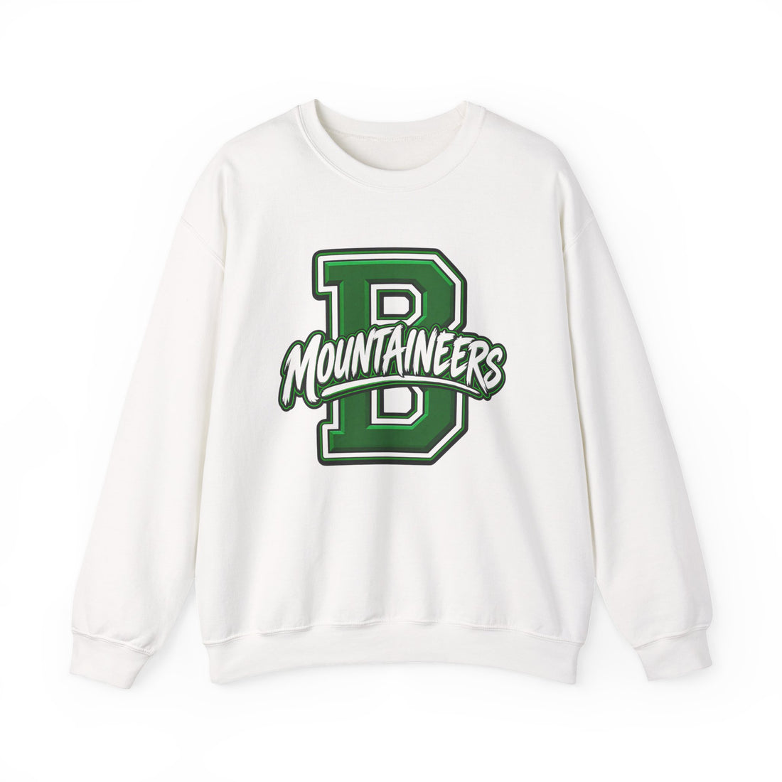 Brushy Mountaineers "B" Letter Crewneck Sweatshirt – Vintage Collegiate Green Logo