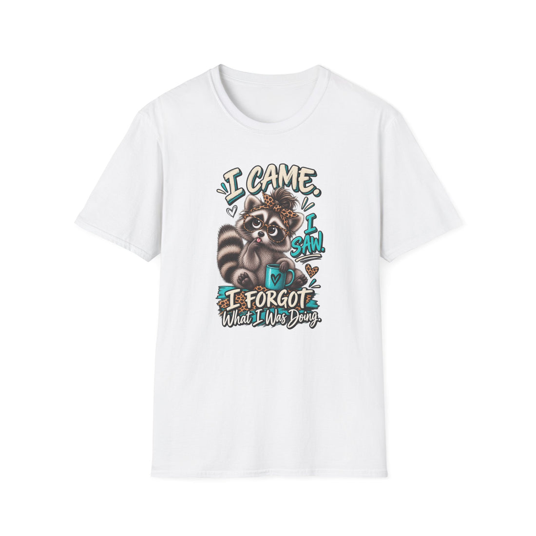 Raccoon 'I Came, I Saw, I Forgot' Graphic T-Shirt