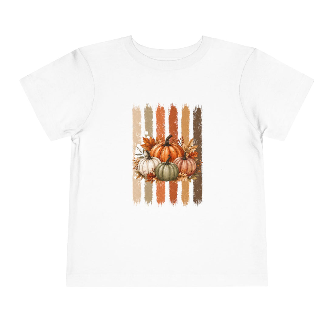 Autumn Pumpkins Stripe Fall Graphic — Toddler Tee