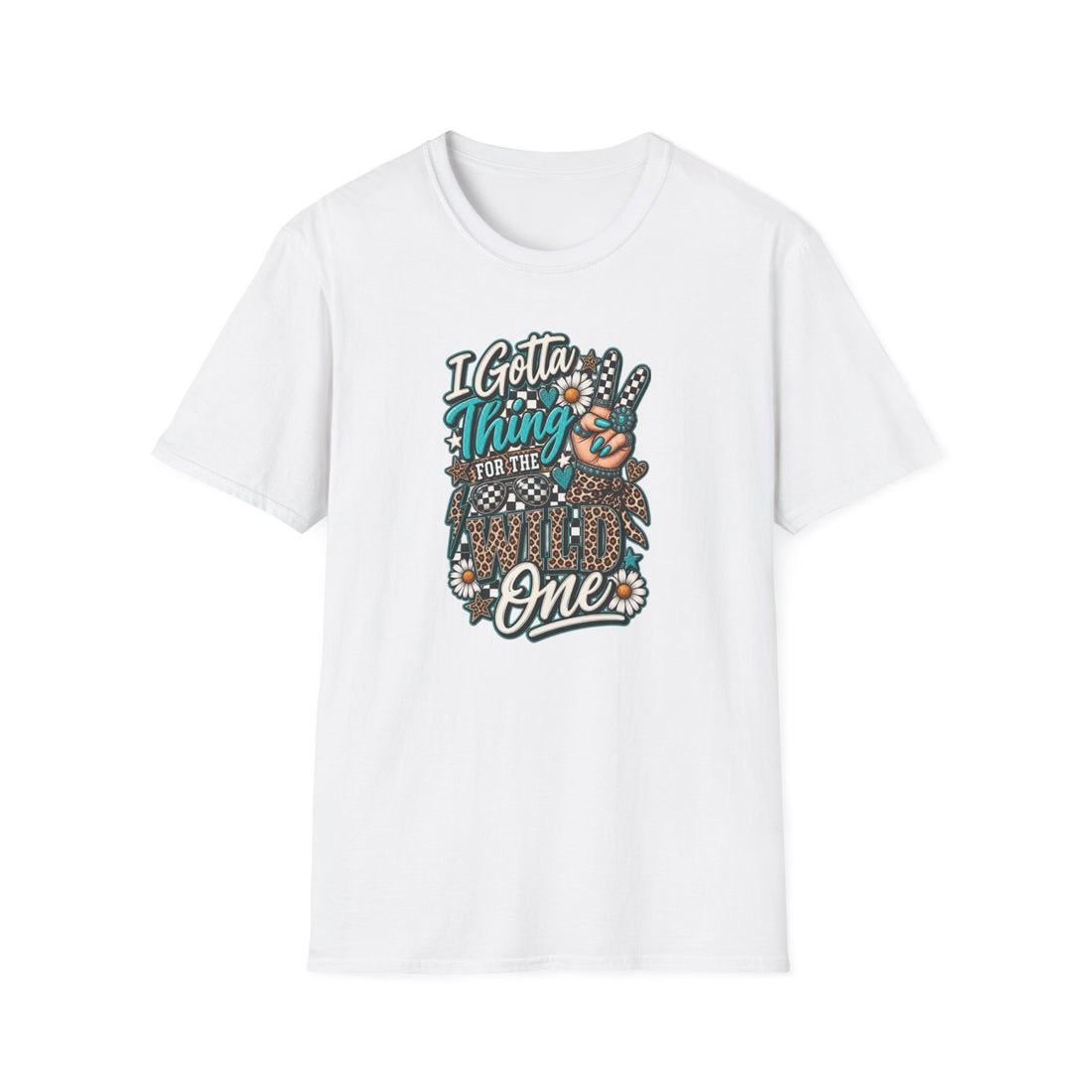Floral Leopard Graphic Tee "I Gotta Thing for the Wild One"