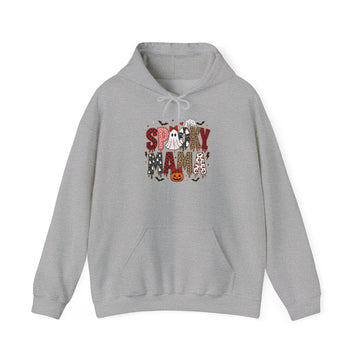 Spooky Mama Hoodie - Cute Halloween Mom with Pumpkin & Ghosts