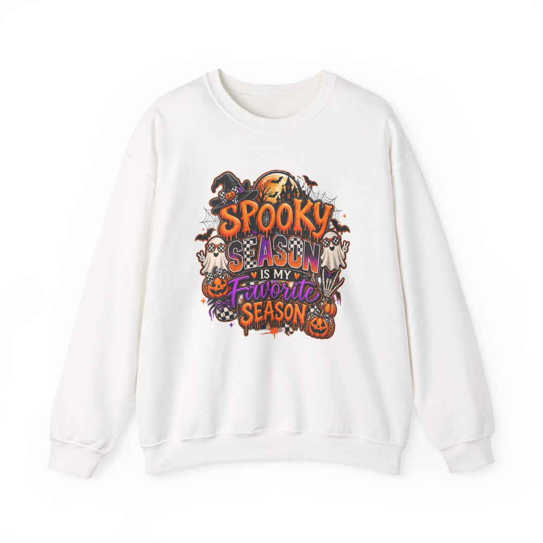 "Spooky Season Is My Favorite Season" Graphic Crewneck Halloween Sweatshirt