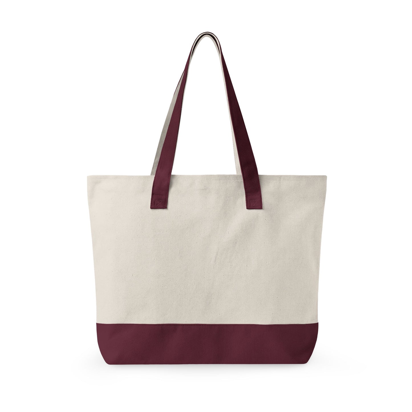 Canvas Tote Bag — Floral 'All You Need Is Love' Zippered Shopper