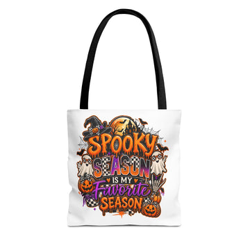 Halloween Tote Bag — "Spooky Season Is My Favorite Season" Printed Reusable Shopper