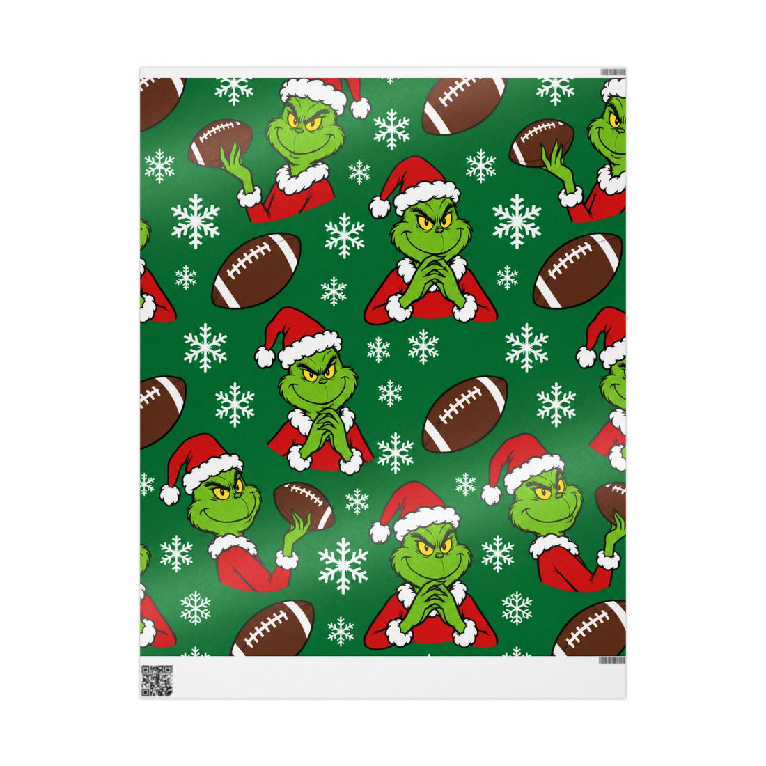 Funny Football Christmas Wrapping Paper – Green Holiday Gift Wrap 🎄🏈🎁