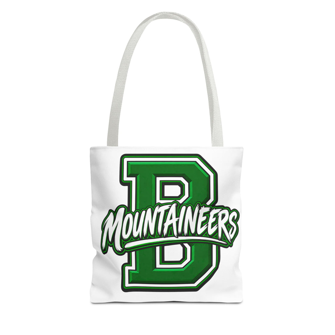 Mountaineers B Logo Tote Bag – Green Letter B School Spirit Tote