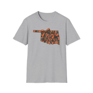 Oklahoma Tee Orange & Black — 'OK' Heart State Fall Shirt