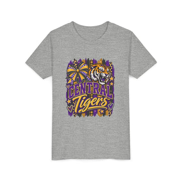 Central Tigers Youth Tee — Purple & Gold School Spirit Shirt