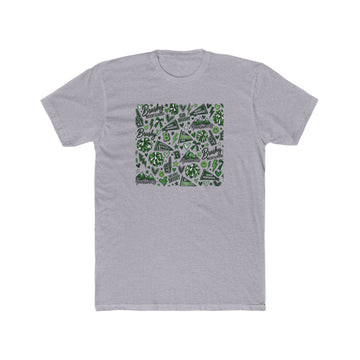 Brushy Mountaineers School Spirt Tee — Green Clover Pocket & Back Graphic