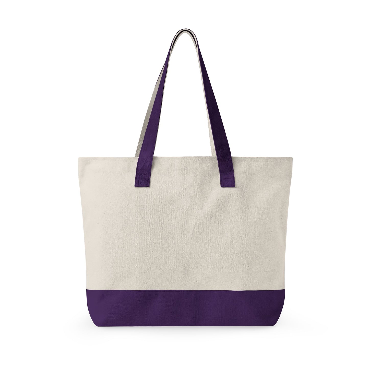 Canvas Tote Bag — Floral 'All You Need Is Love' Zippered Shopper