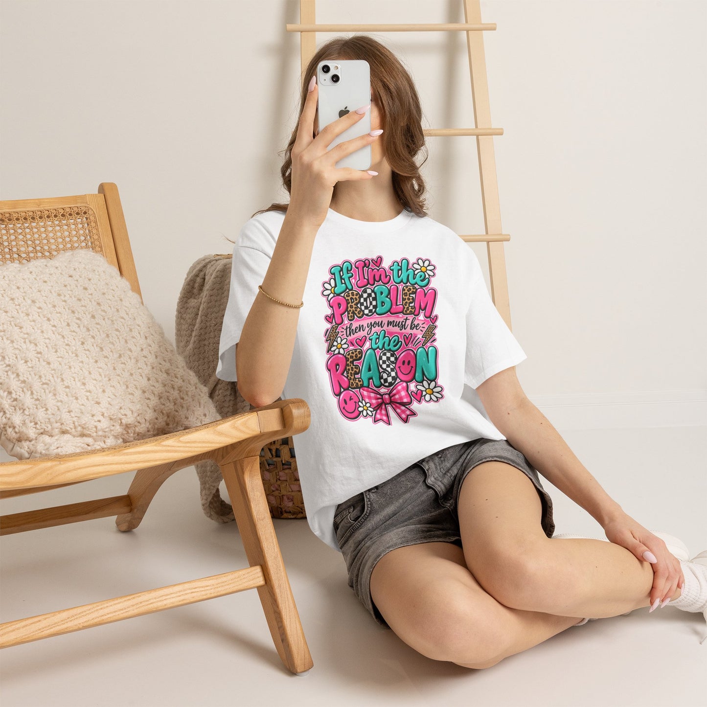 If I'm the Problem Then You Must Be the Reason Floral Graphic Tee