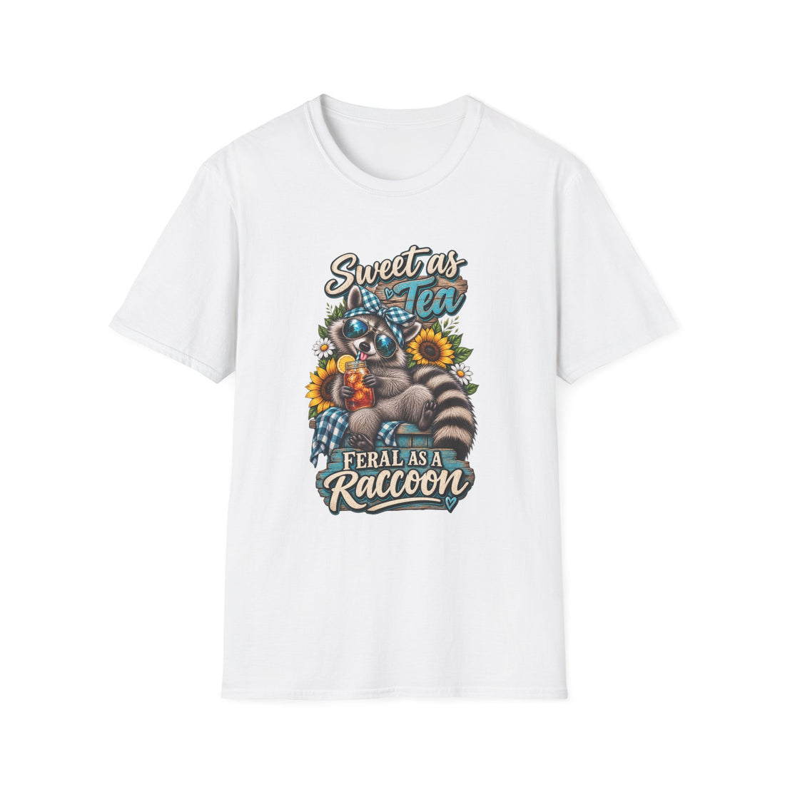 Raccoon Tee "Sweet as Tea Raccoon"