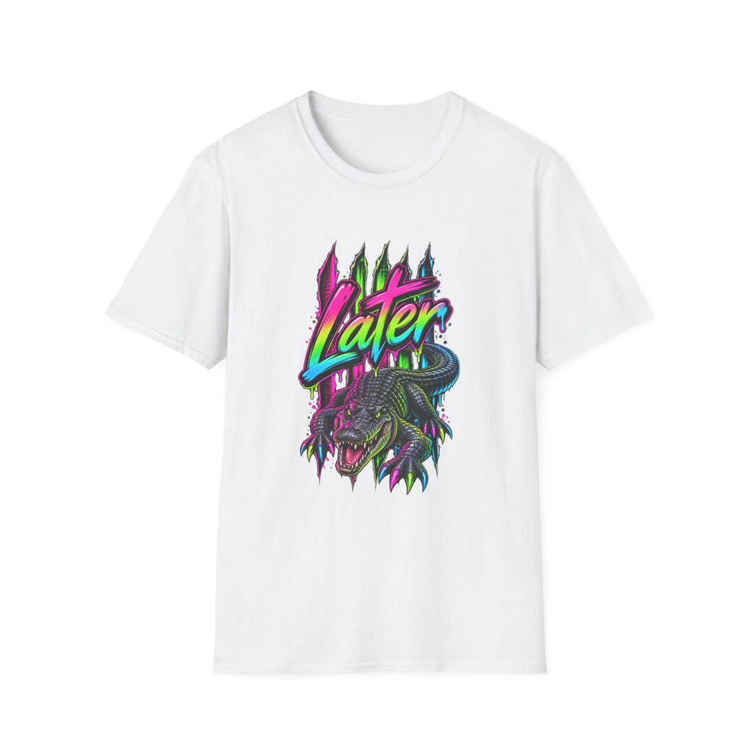 “Later” Bold Neon Graffiti Streetwear Tee
