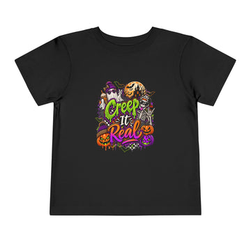"Creep It Real" Halloween Pumpkin Ghost Graphic — Toddler Tee