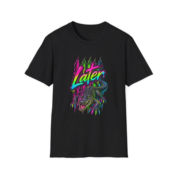 “Later” Bold Neon Graffiti Streetwear Tee