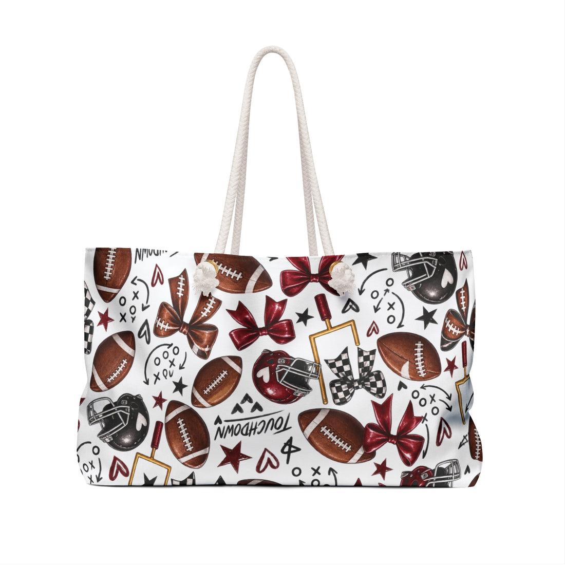 Football Touchdown Weekender Bag — Game Day Travel Tote