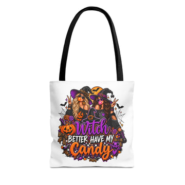 Halloween Witch Tote Bag - "Witch Better Have My Candy" Halloween Trick-or-Treat Tote