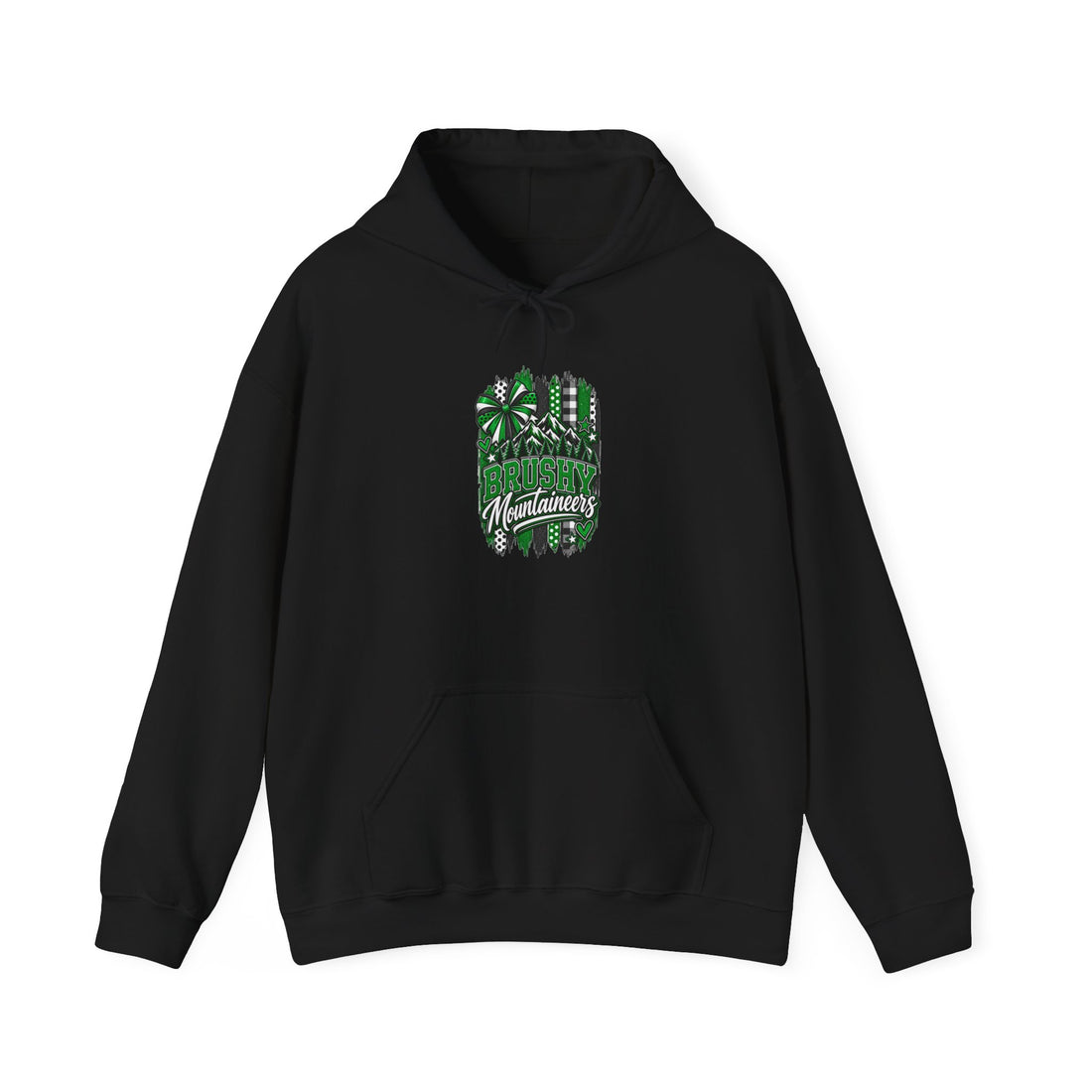 Brushy School Spirit Hoodie – Game Day Graphic Sweatshirt 💚🖤