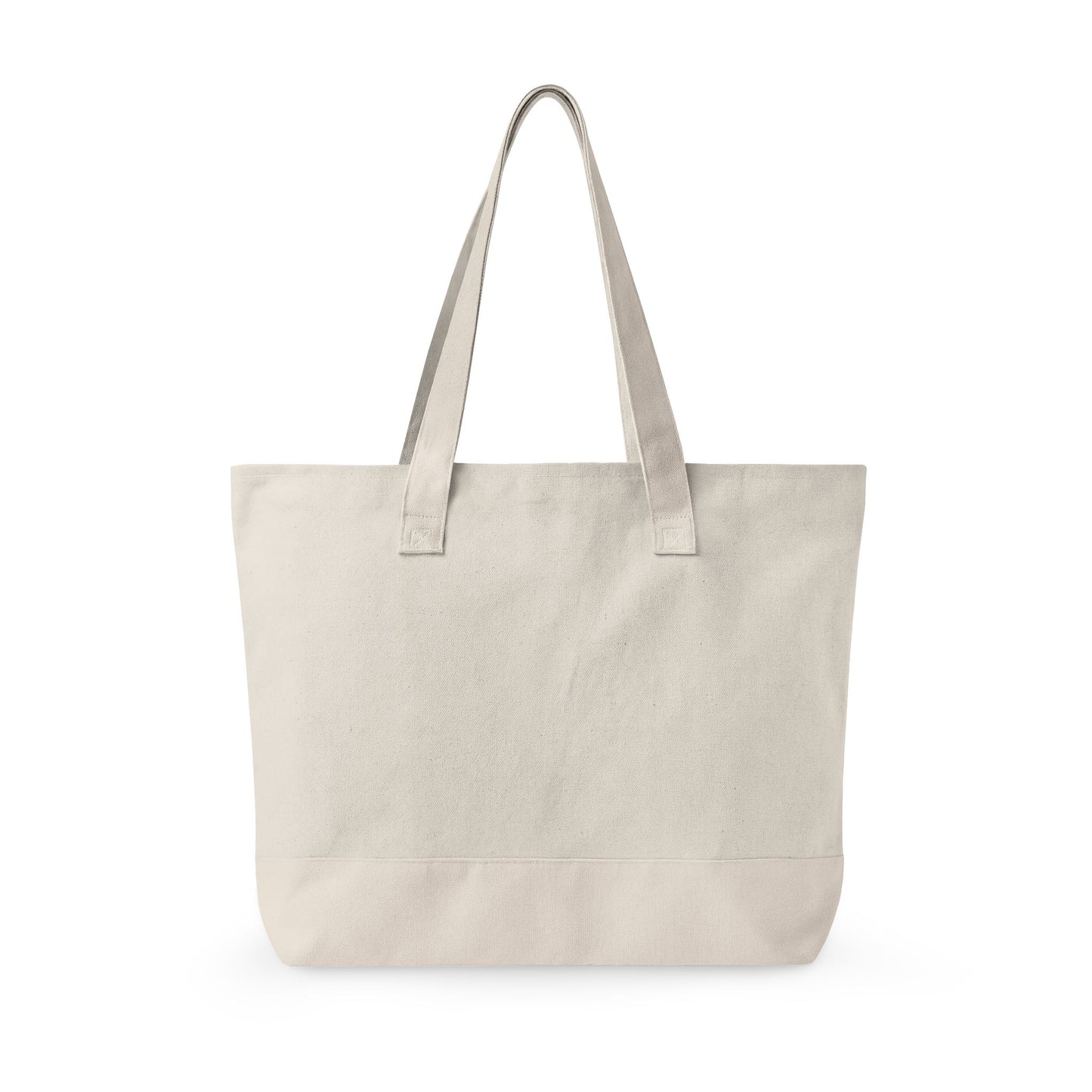 Canvas Tote Bag — Floral 'All You Need Is Love' Zippered Shopper