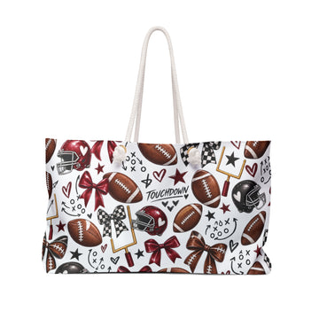 Football Touchdown Weekender Bag — Game Day Travel Tote