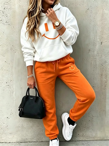 Pop of Color Cozy Hoodie & Jogger Set