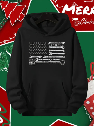 Mechanic Workwear Hoodie | Wrench & Auto Parts Graphic Pullover