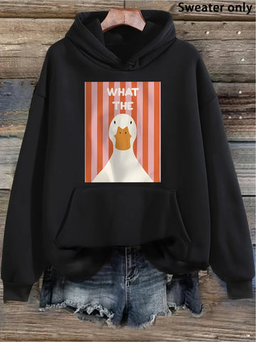 What The Duck Hoodie | Funny Women’s Graphic Pullover
