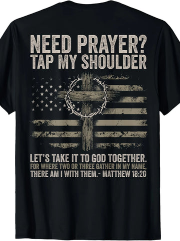 Need Prayer? Patriotic Faith Graphic Tee