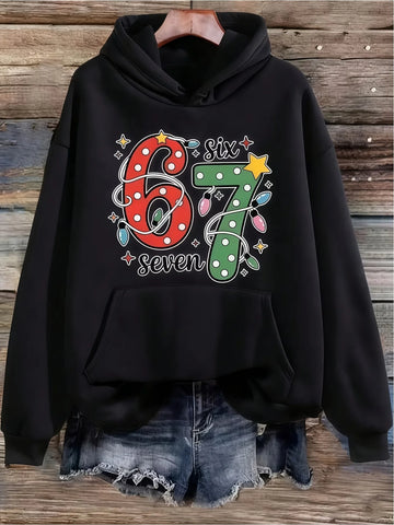 67 Christmas Lights Hoodie | Funny Viral Holiday Pullover