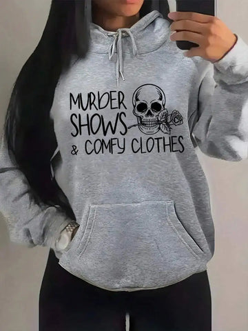 Murder Shows & Comfy Clothes Graphic Hoodie